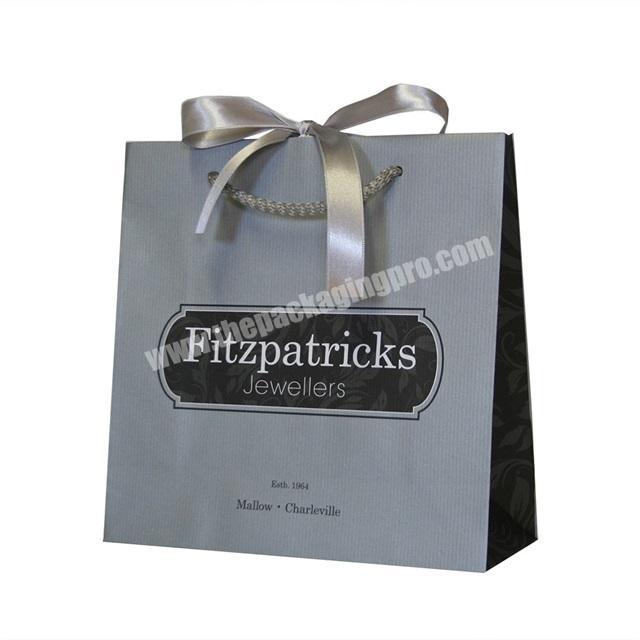 wholesale paper custom luxury shopping jeweller use packaging bag for jewelry