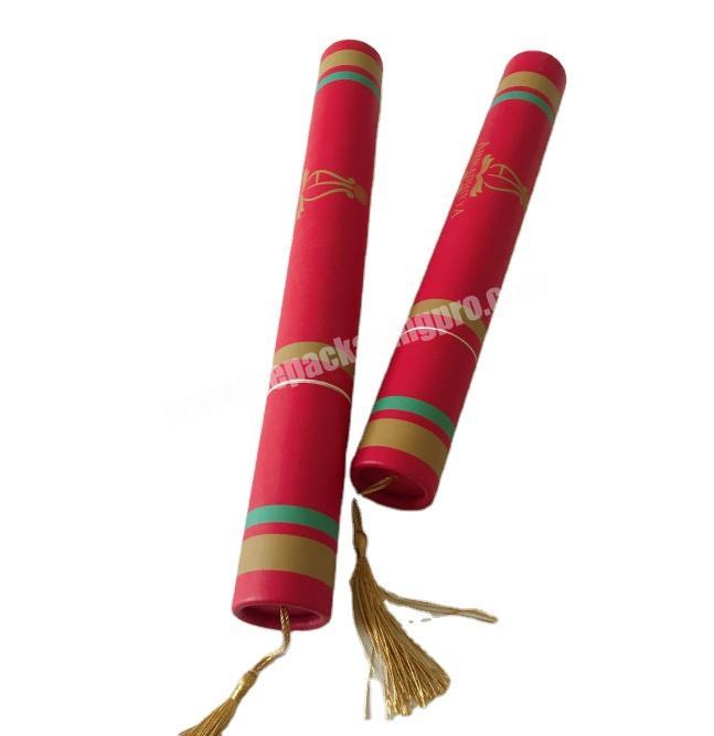100% biodegradable cardboard shipping/mailing/poster paper tube round incense stick packaging