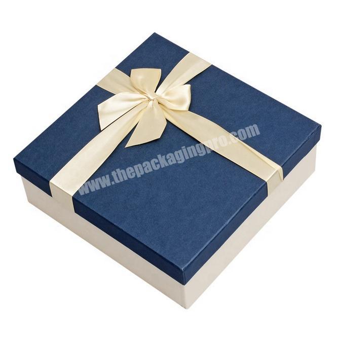 2020 Custom logo Square Birthday Gift box paper packaging boxes flat folding cardboard gift packing box OEM ODM