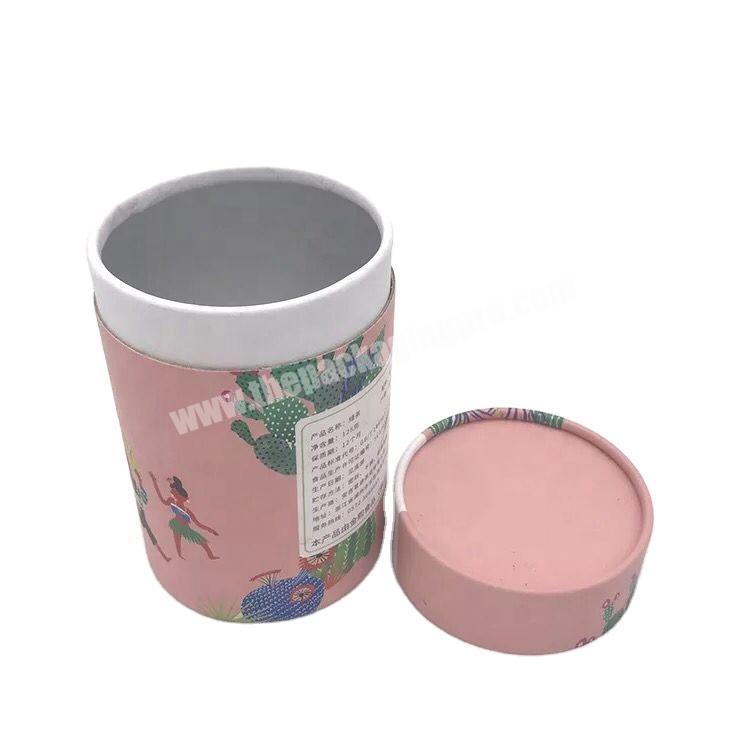 2020 Wholesale custom logo paper cylinder round paper tea tube packaging