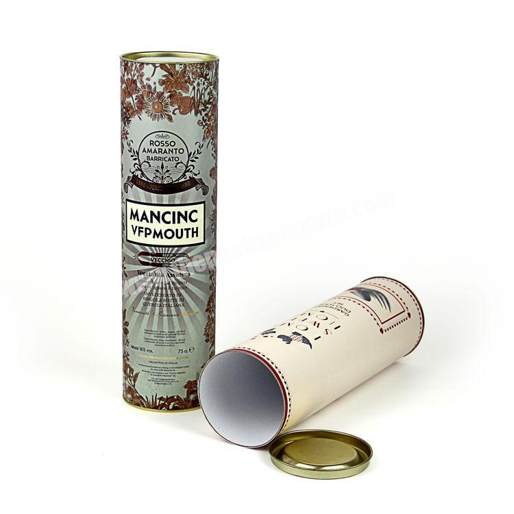 2020 customized cardboard wine bottle round gift tubes
