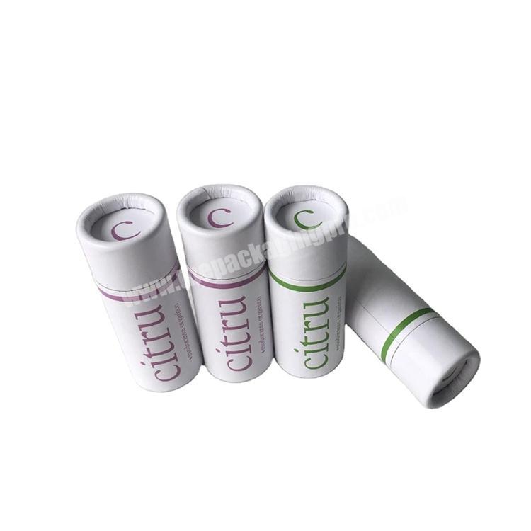 2inch Custom Printed Size White Paper Tube Tubes For Blank Paper Lipgloss Box