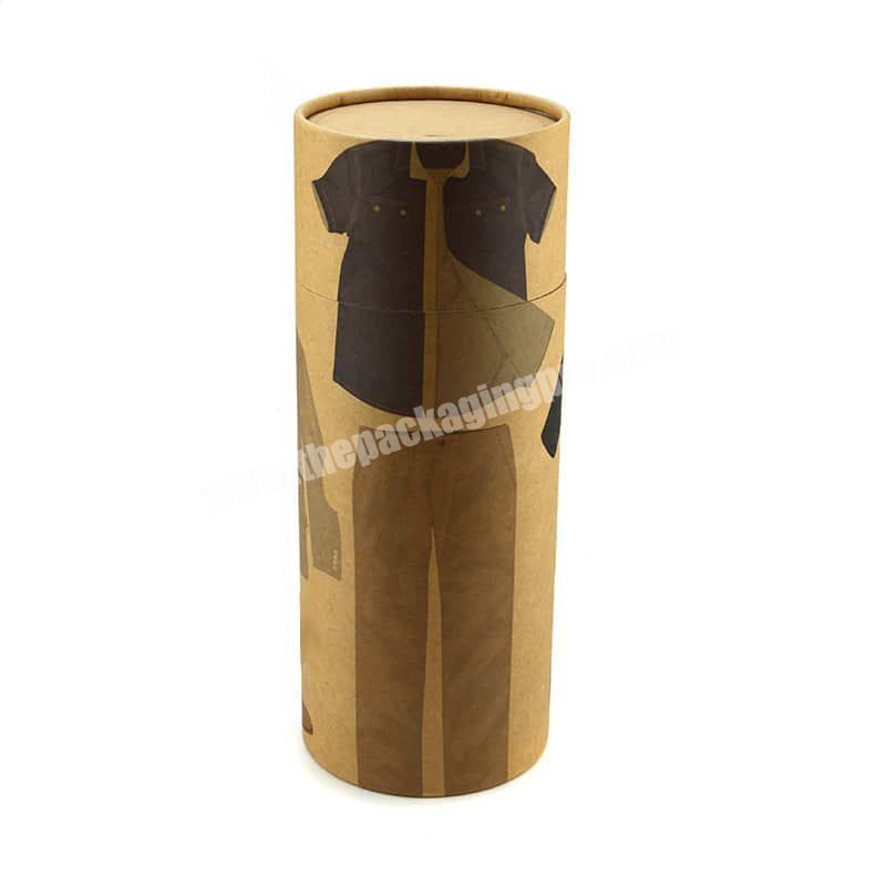Best selling round kraft box tshirt package clothes package tube