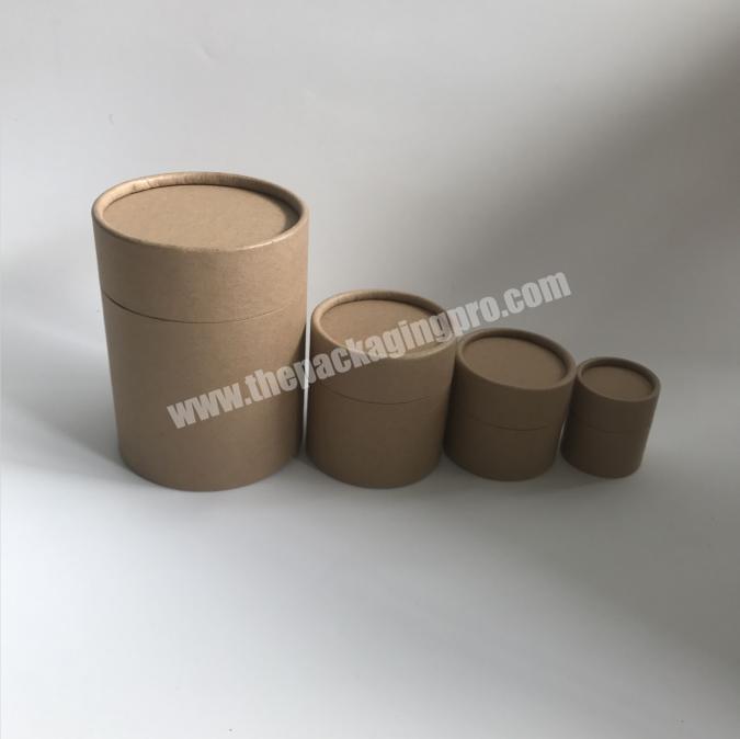 Biodegradable  50ml 100ml 250ml 500ml kraft cardboard tube cosmetic  packaging jar