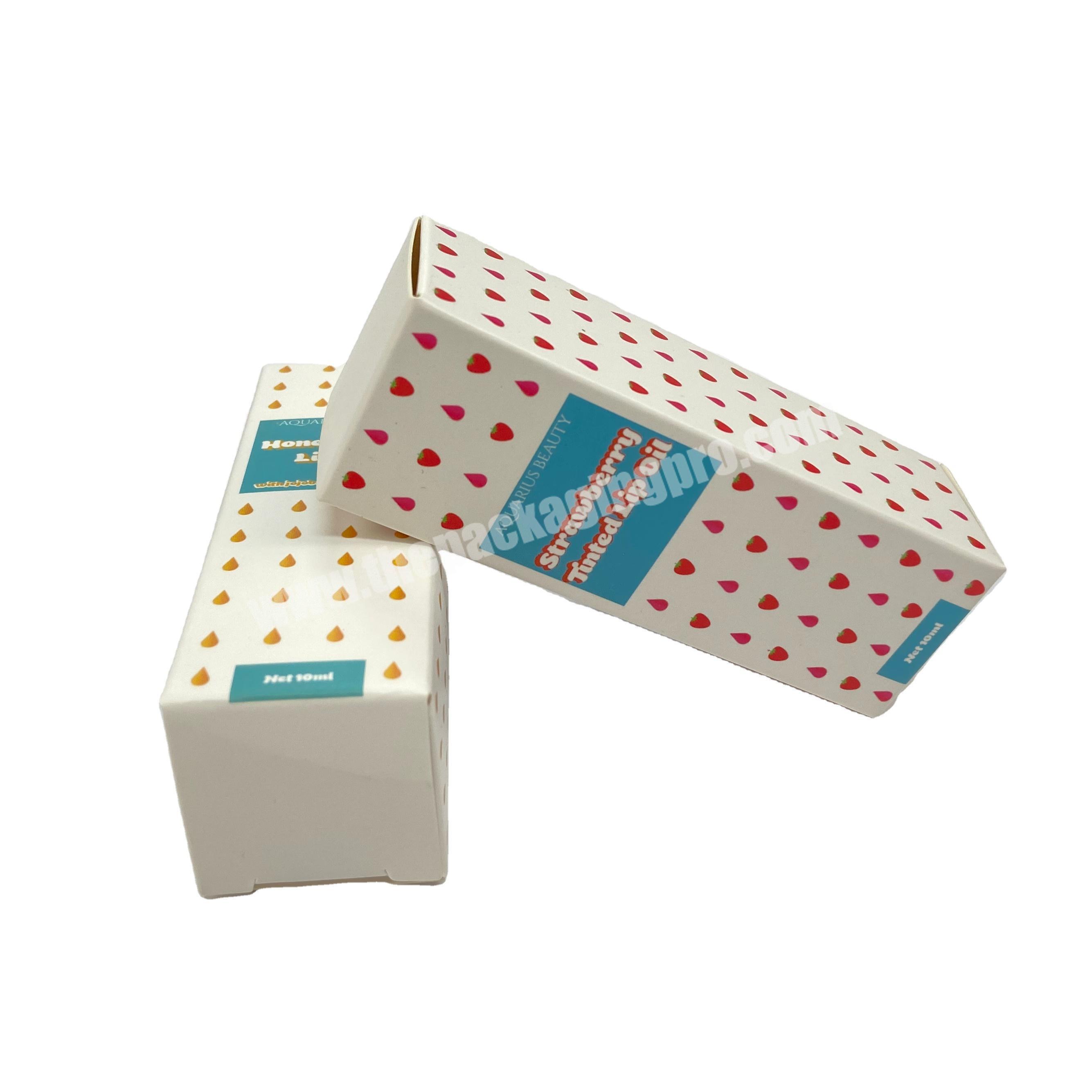 Cheap paper packaging eyelash cardboard box lipsticks folding carton skincare cosmetics lip gloss eco friendly boxes for makeup
