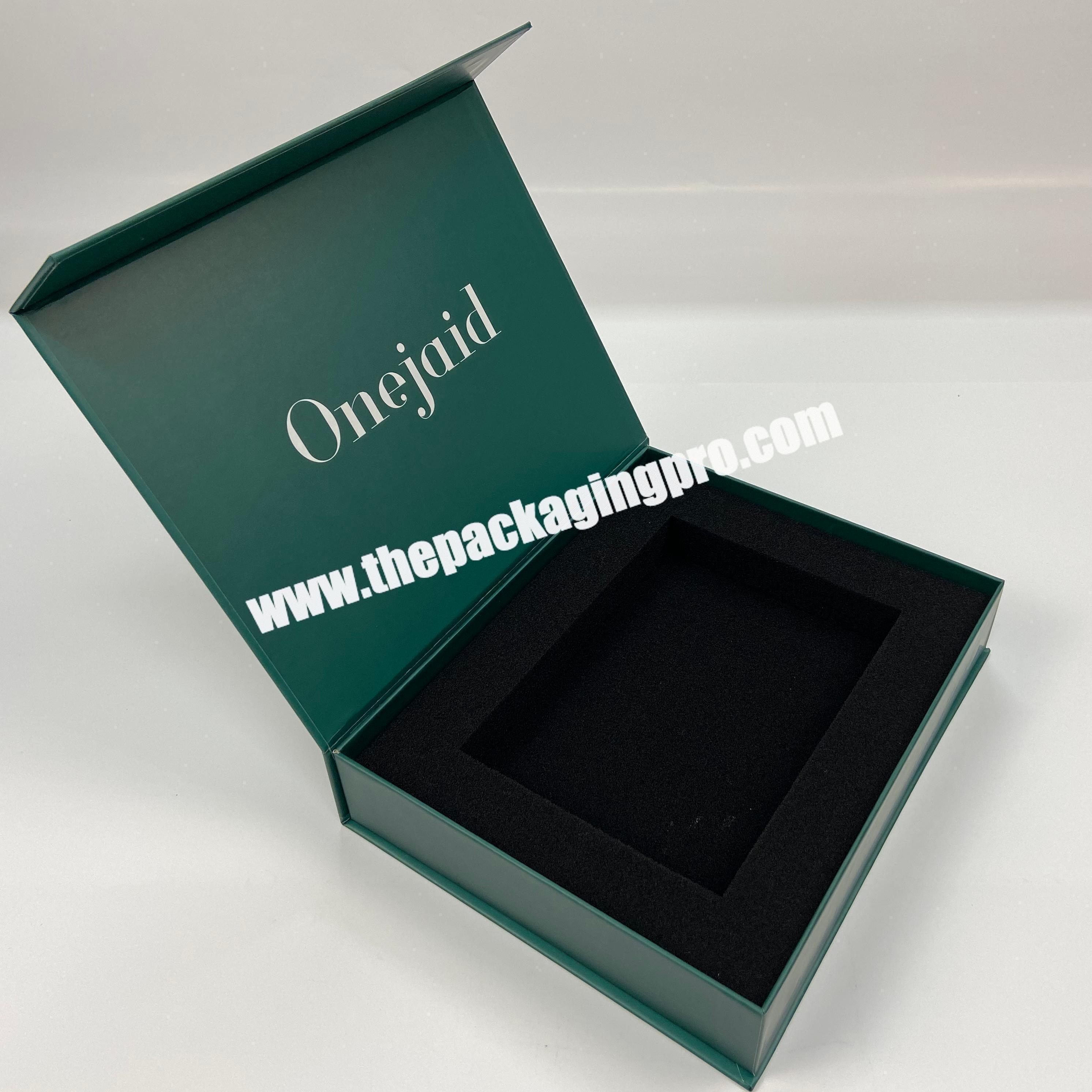 Custom logo luxury cardboard rigid magnetic gift box with EVA