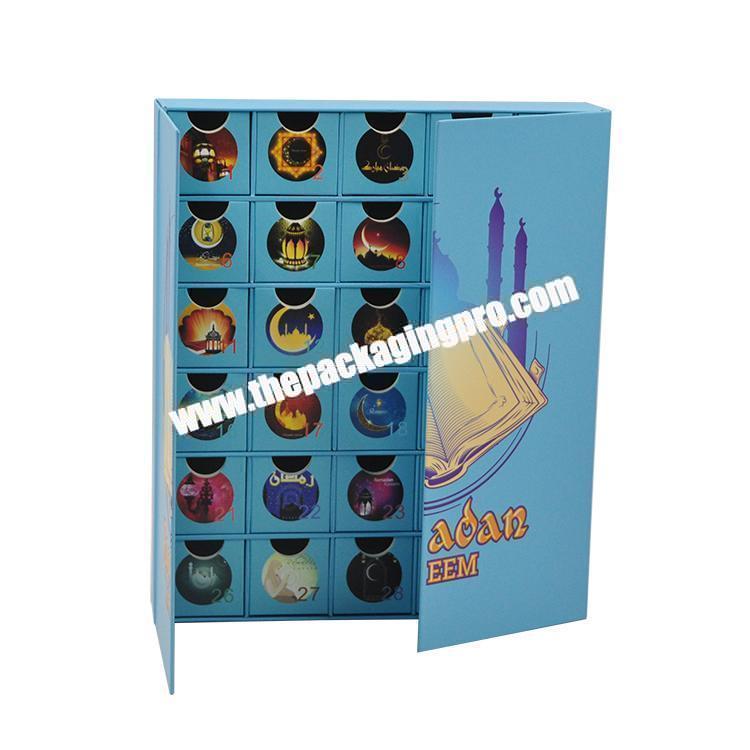 Manufacturer Wholesale Custom Printed Ramadan Boxes Eco Friendly Chocolate Package Box Ramadan Advent Calendar Recycled Paper For Kids