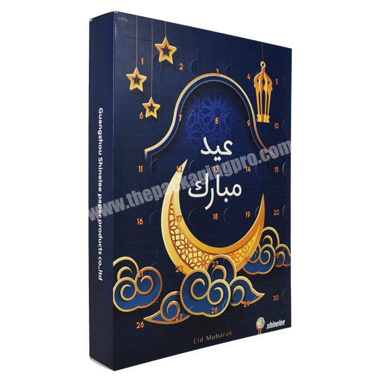 Manufacturer Christmas Handmade Magnetic Paper Drawer Ramadan Advent Calendar Cardboard Packaging Box