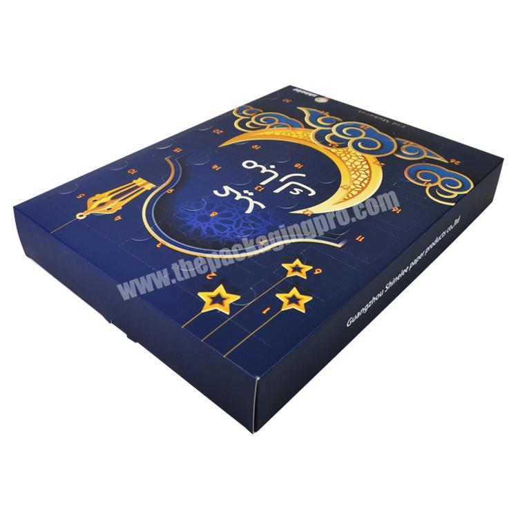 Supplier Christmas Handmade Magnetic Paper Drawer Ramadan Advent Calendar Cardboard Packaging Box