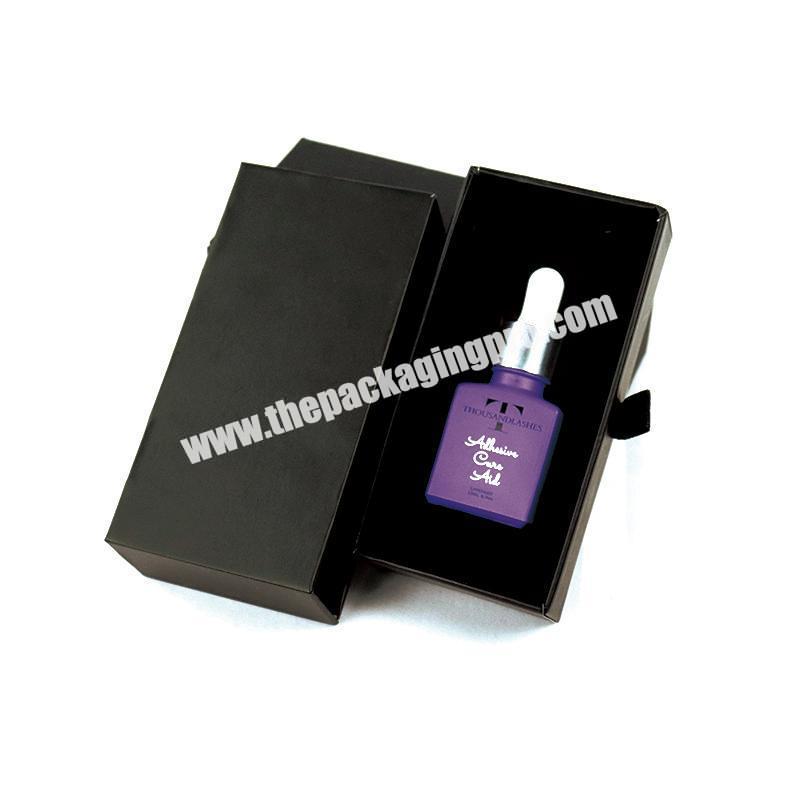 Supplier Black Drawer Cosmetic Box with EVA Foam inside Customized Gift Boxes Packages