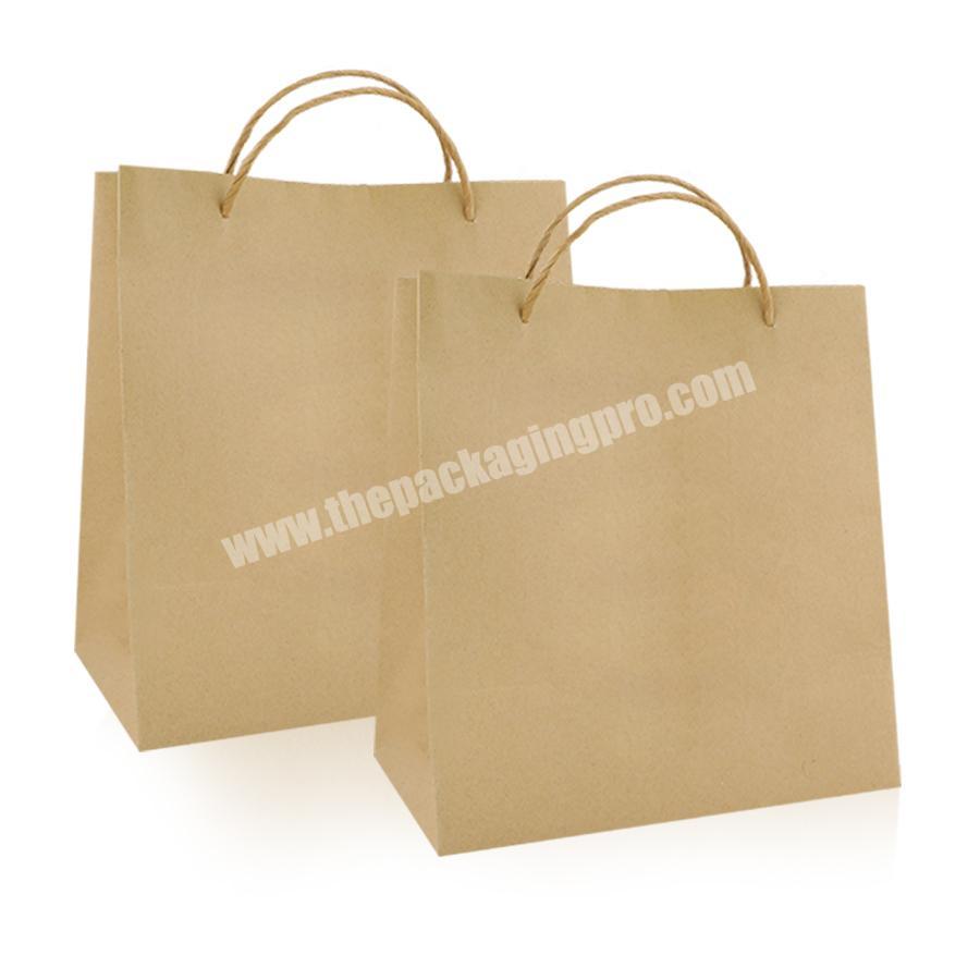 Craft paper bag Wholesale Custom Logo Brown Craft Packaging Gift Recycle Bag with promotion price