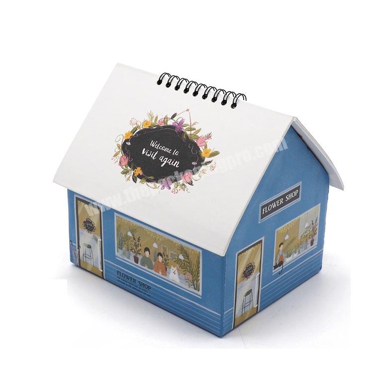 Creative Custom House Shape Advent Calendar Cardboard Gift Paper Packaging Box
