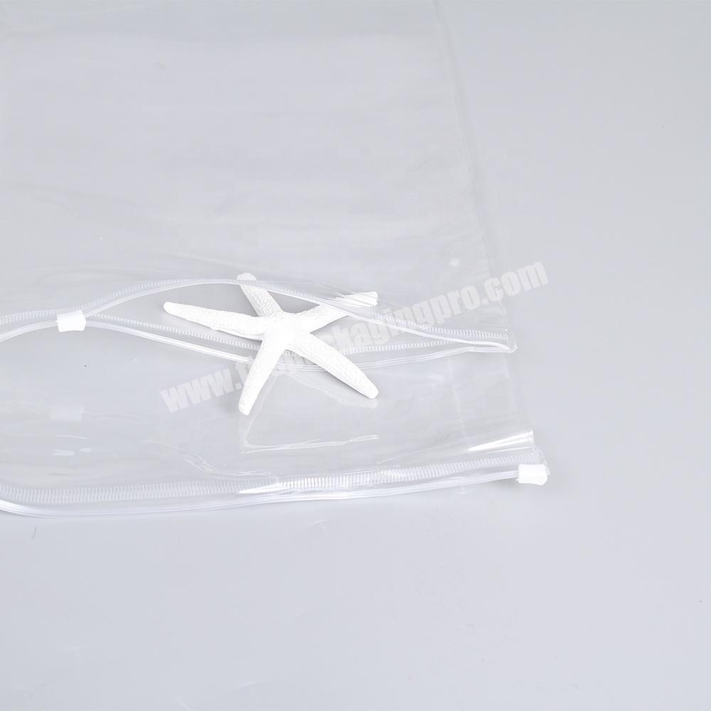 Custom Clear Pvc Transparent Plastic Packaging Bag For Clothing Packaging