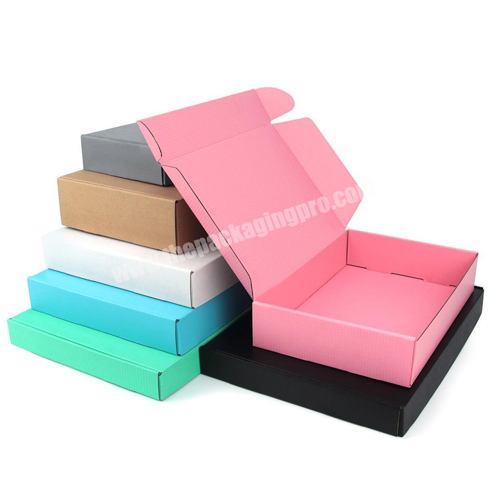 Custom Cuboid Recycled Logo Printed Pink Luxury Corrugated Folding Kraft Paper Gift Packaging Box