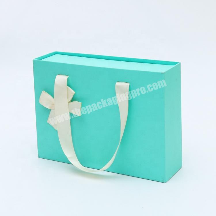 Custom Drawer Type Gift Packaging Paper Cardboard Box with handle
