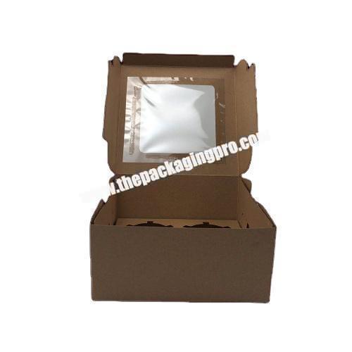 Custom Eco Friendly Clear Plastic White Cardboard Folding Paper Cupcake Box With Lid