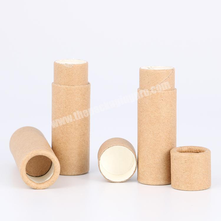 Custom Eco Friendly luxury empty cosmetic soft paper tube for lip balm