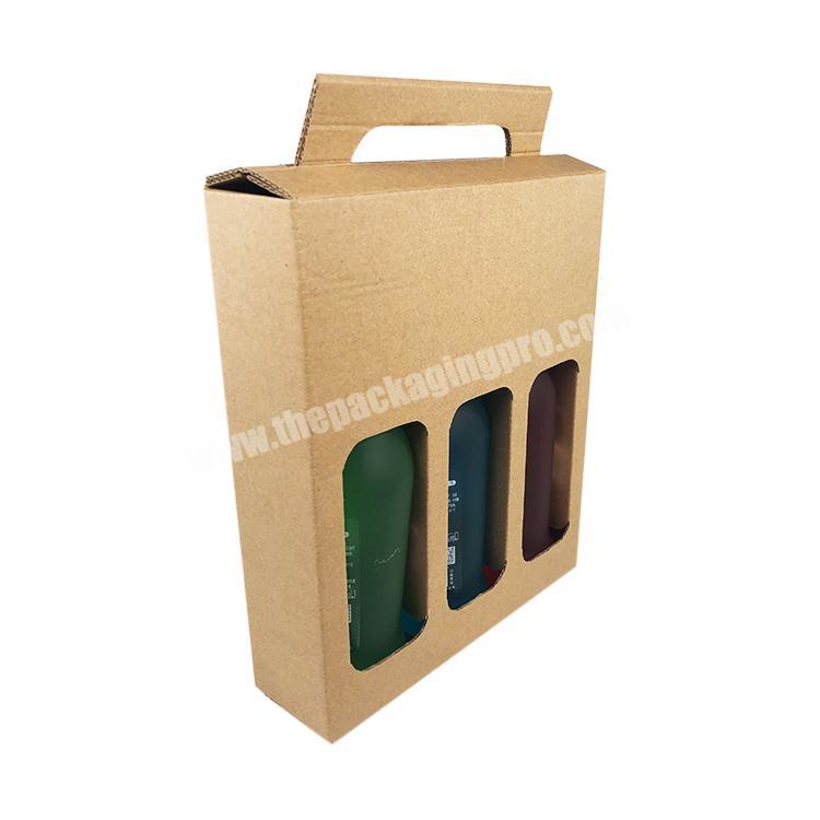 custom corrugated 4 or 6 Botter beer pack carrier box handle paper wine bag