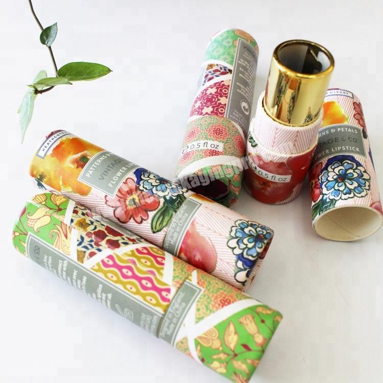 Custom Hand Made Cosmetic Packaging Paper Lipstick Tube