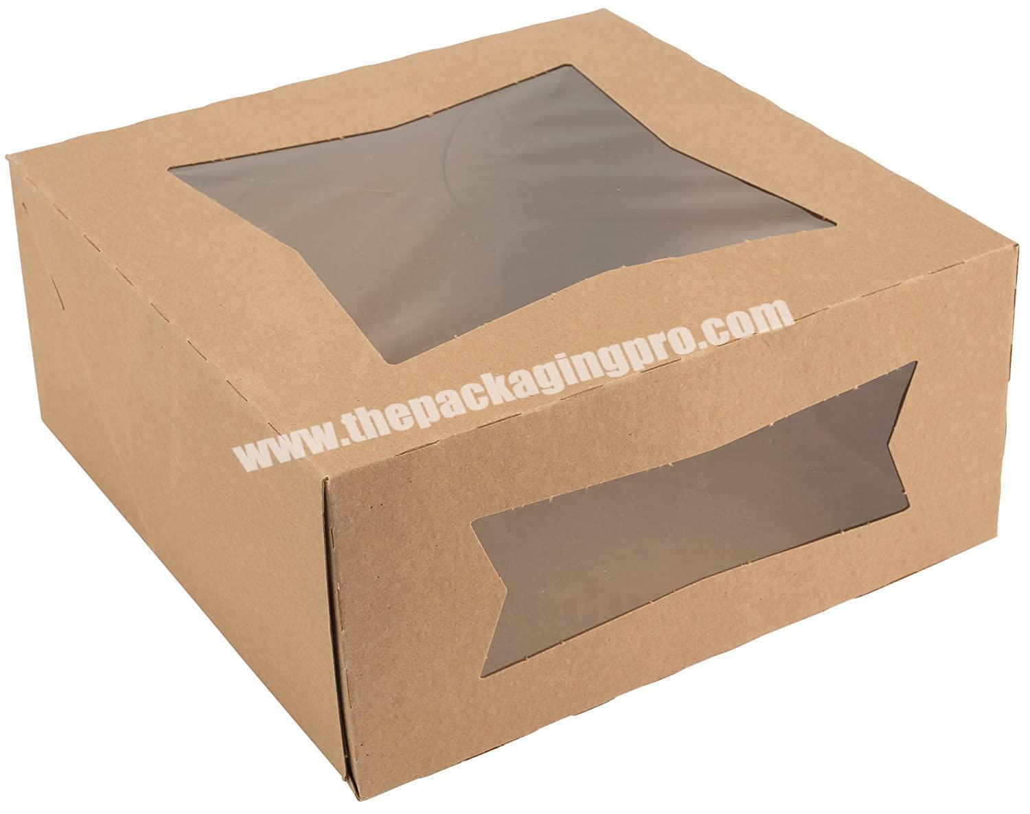 Custom Kraft Christmas Cookie Bakery Paper  Packaging Box  With Window