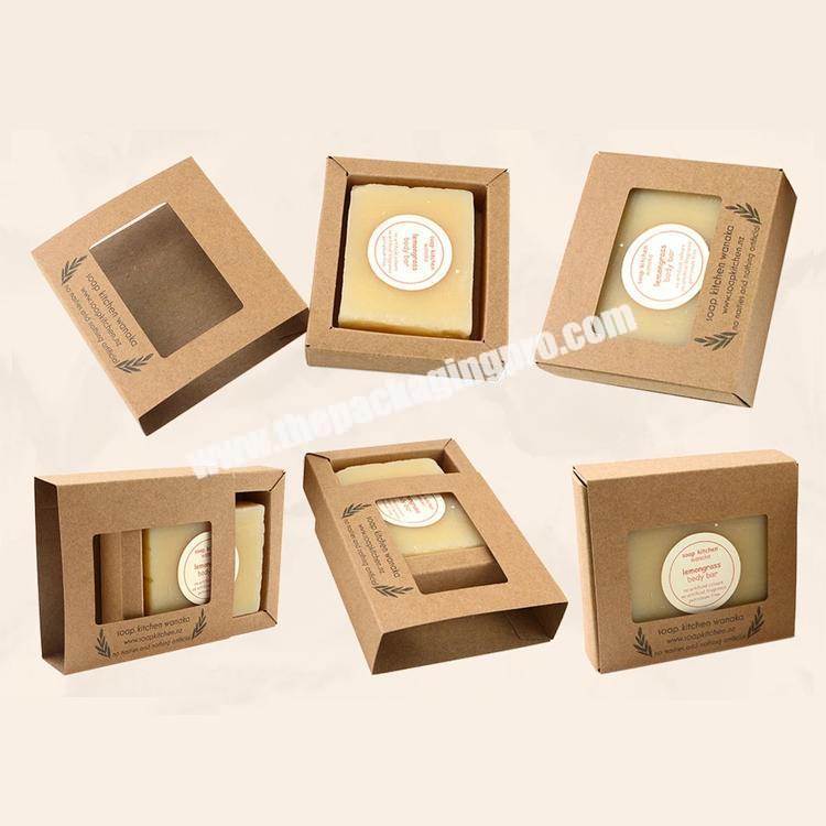 Eco Folding Square Handmade Asorted Kraft Paper Soap Packaging Boxes