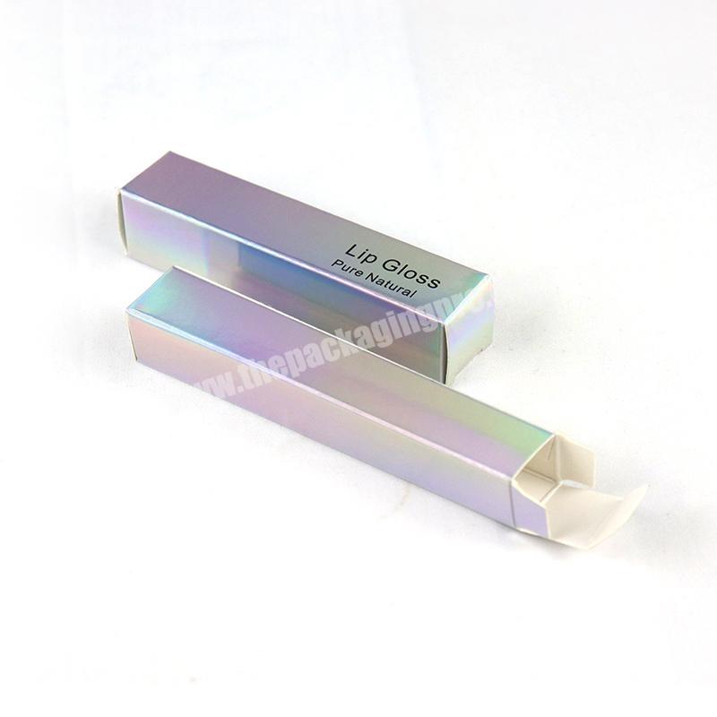 Factory Custom Logo Design Luxury Cosmetic Lip gloss Full Colors Packaging Paperboard Lipstick Packaging Boxes