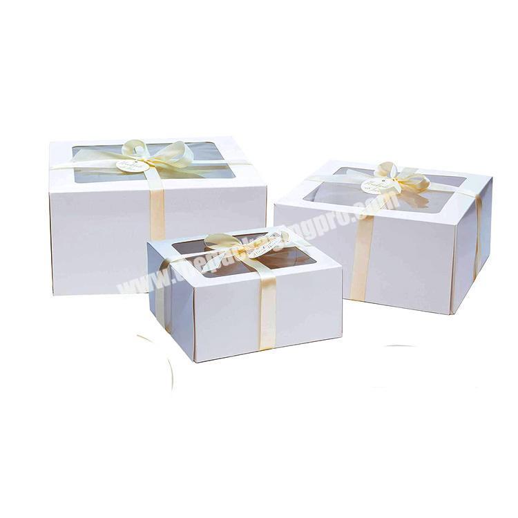 Custom Logo Eco Friendly Wholesale 10x10x5 6 Inch Cupcakes Cake Box
