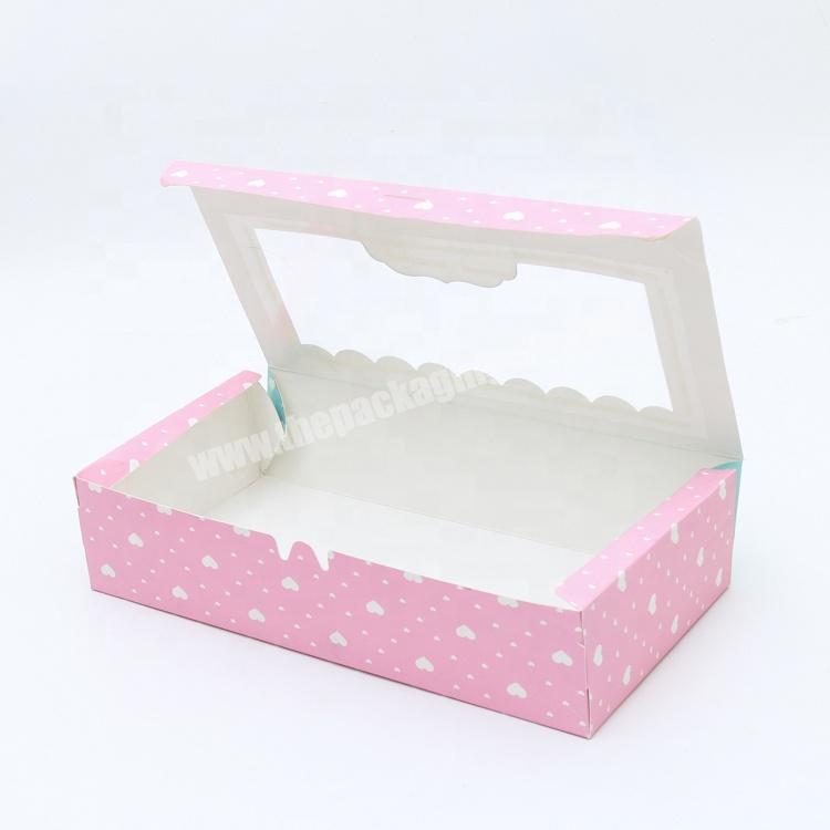 Custom Logo Printed Paper Cupcake Package Box, Bakery Box, Food Box Cake Box Clear Cake Box Transparent Cake Box