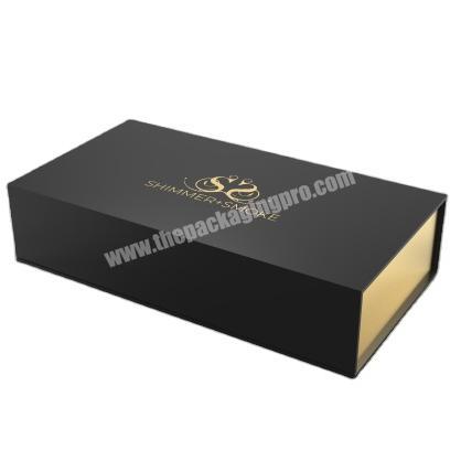 Custom Logo Size Book Style Luxury Magnetic Rigid Cardboard Box Packaging Folding Gift Boxes With Magnet Gold Foil Stamping