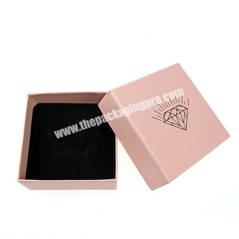 Custom Logo Wholesale Pink White Jewelry Packaging Paper Boxes