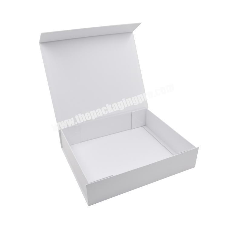 Wholesale Matte Folding Rigid Paper Packaging Box Custom Magnetic Lid Closure Gift White Cardboard Boxes For Packing