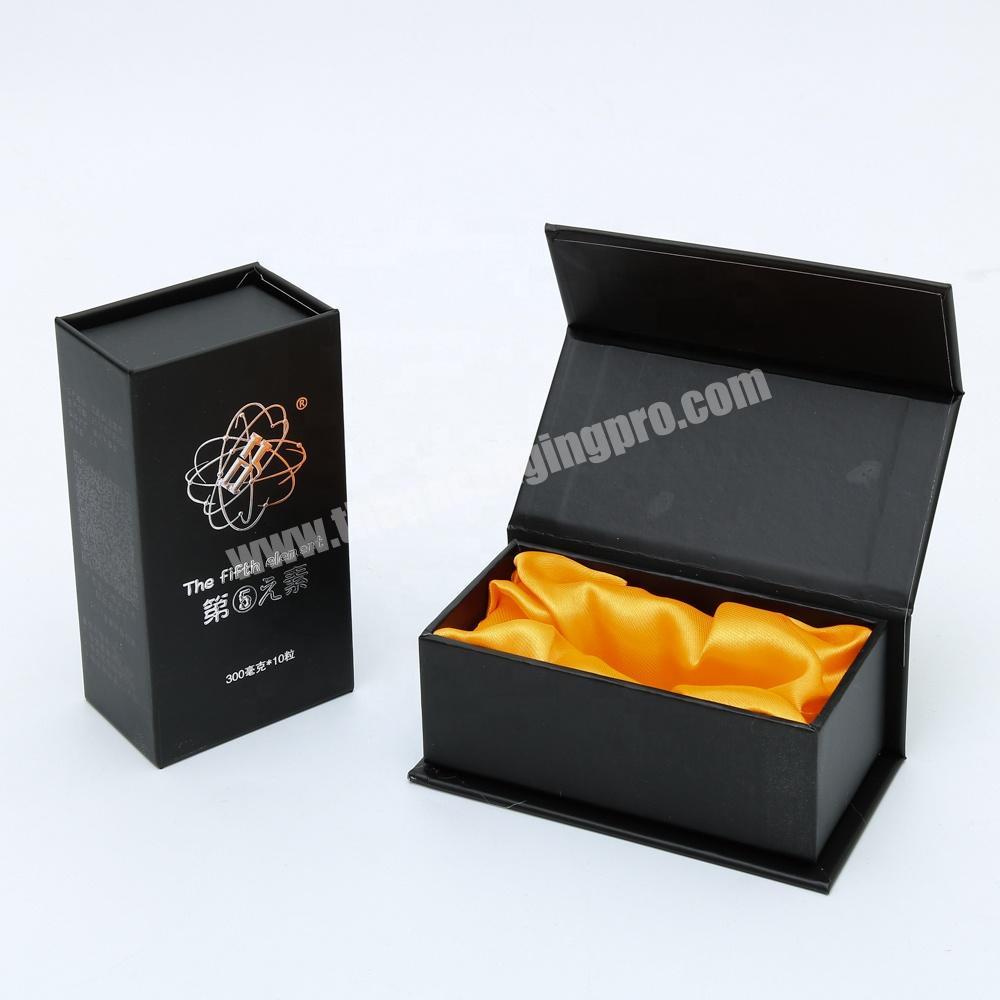 Custom Magnetic Closure Cardboard Box With Insert Corrugated Paper Black Packaging Box