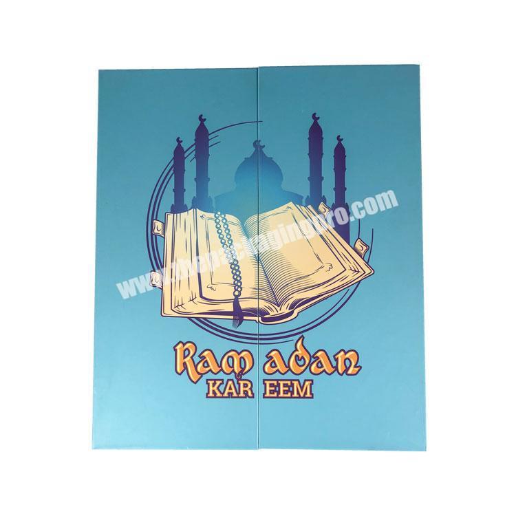 Supplier Custom Eco Friendly Cardboard Chocolate Divided Packaging Luxury Paper Gift Box Ramadhan Calendar Printing