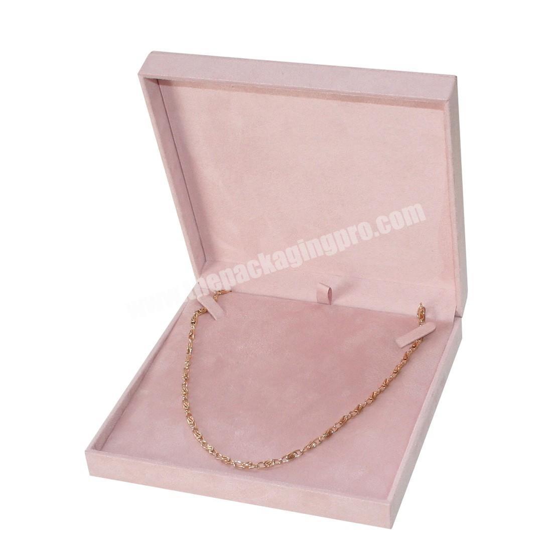 Custom Packaging Box With Logo Velvet Jewelry Box Necklace Box