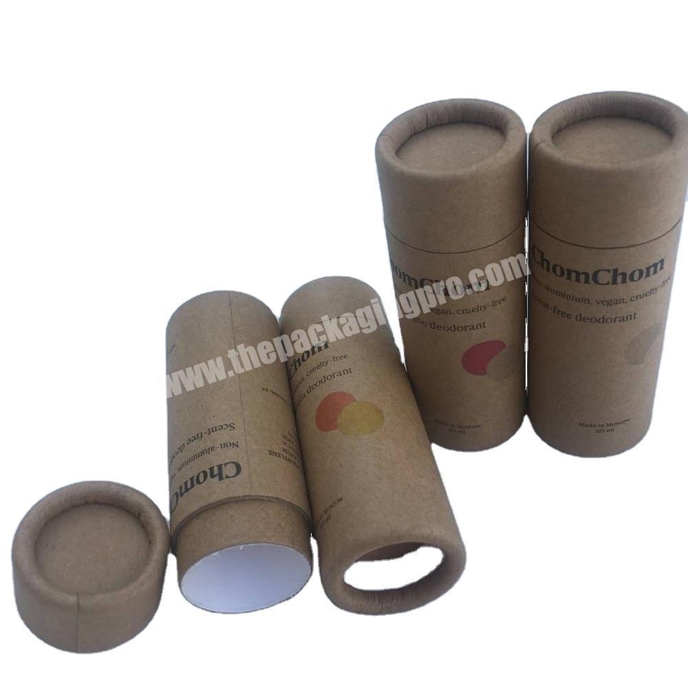 Custom Printed Cylinder Kraft Cardboard round Paper Container Mailing Packing Tube