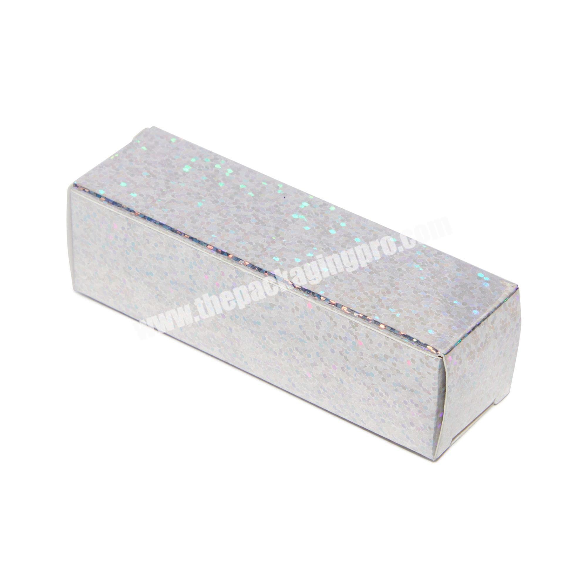 Custom Printed Holographic Recyclable Kraft Paper Lipstick Gifts Lip Gloss Packaging Box