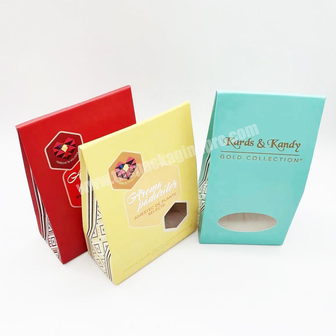 Custom Printed Paper Box Small Weeding Candy Packaging With Clear Window