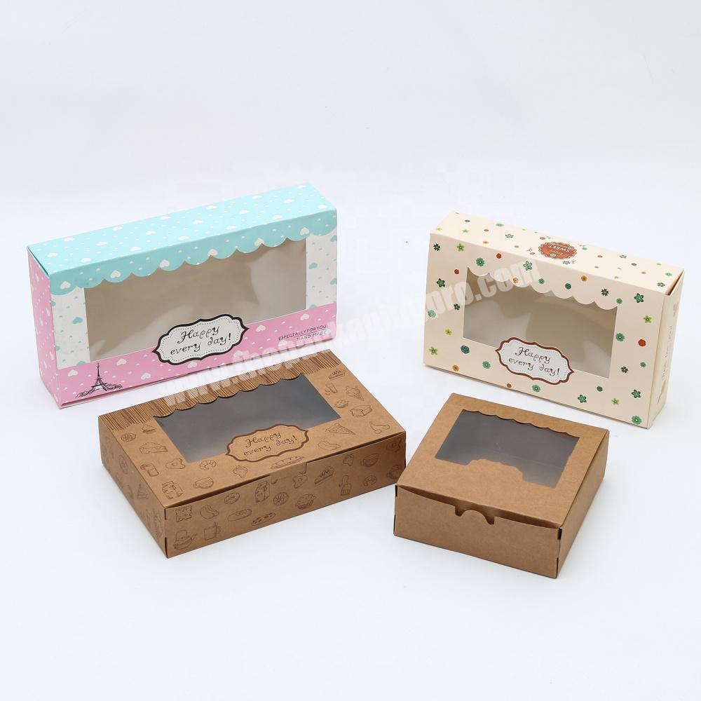Custom Printed Paper Gift Packaging Box with Clear Window Customize Cardboard Kraft Paper Gift Box with Window Clear