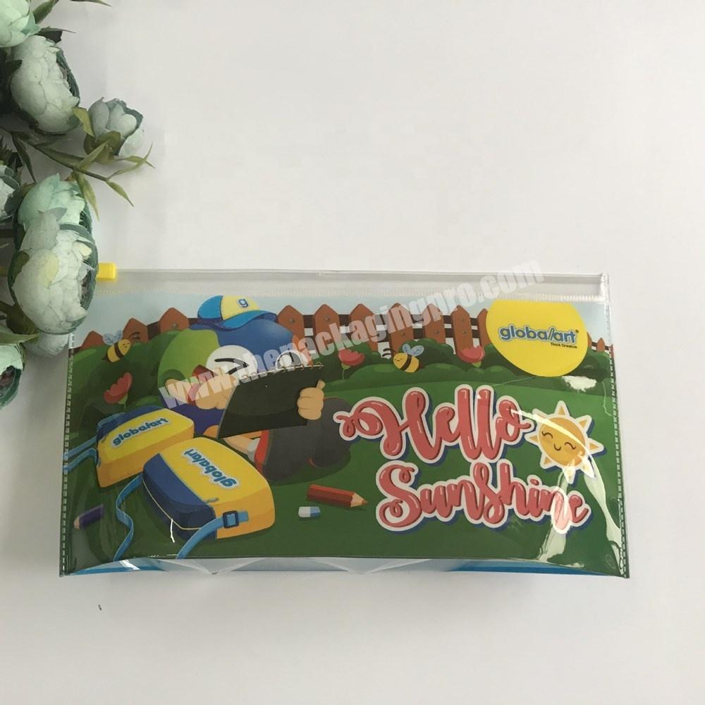 Custom Printed Socks Packaging Plastic PVC Bag with Zipper