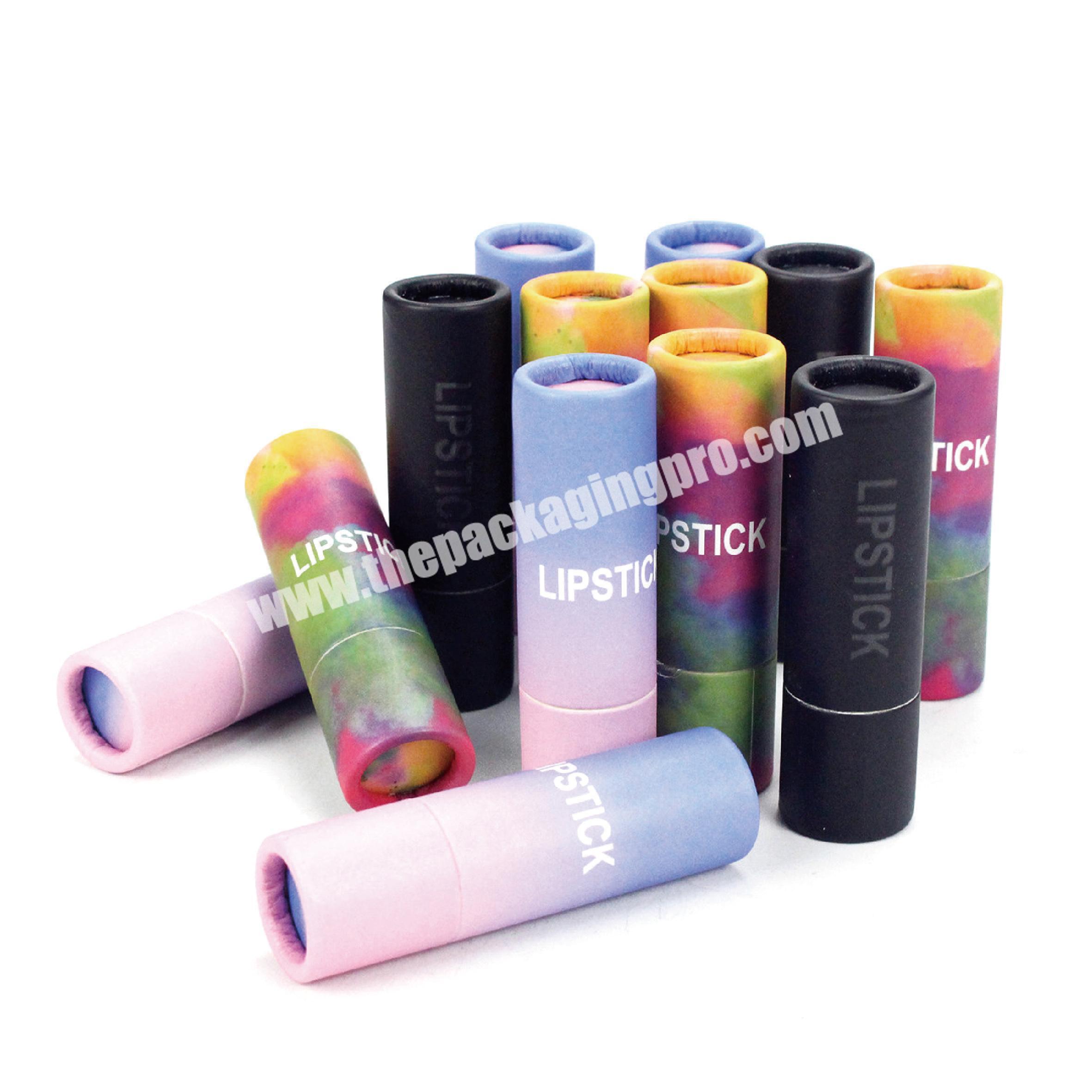 Custom Printed biodegradable paperboard lip gloss tube container lipstick tubes packaging