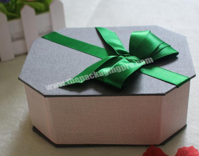 Custom Printed  recyclable  jewelry paper jar with knot gift craft wrapped  Packaging box