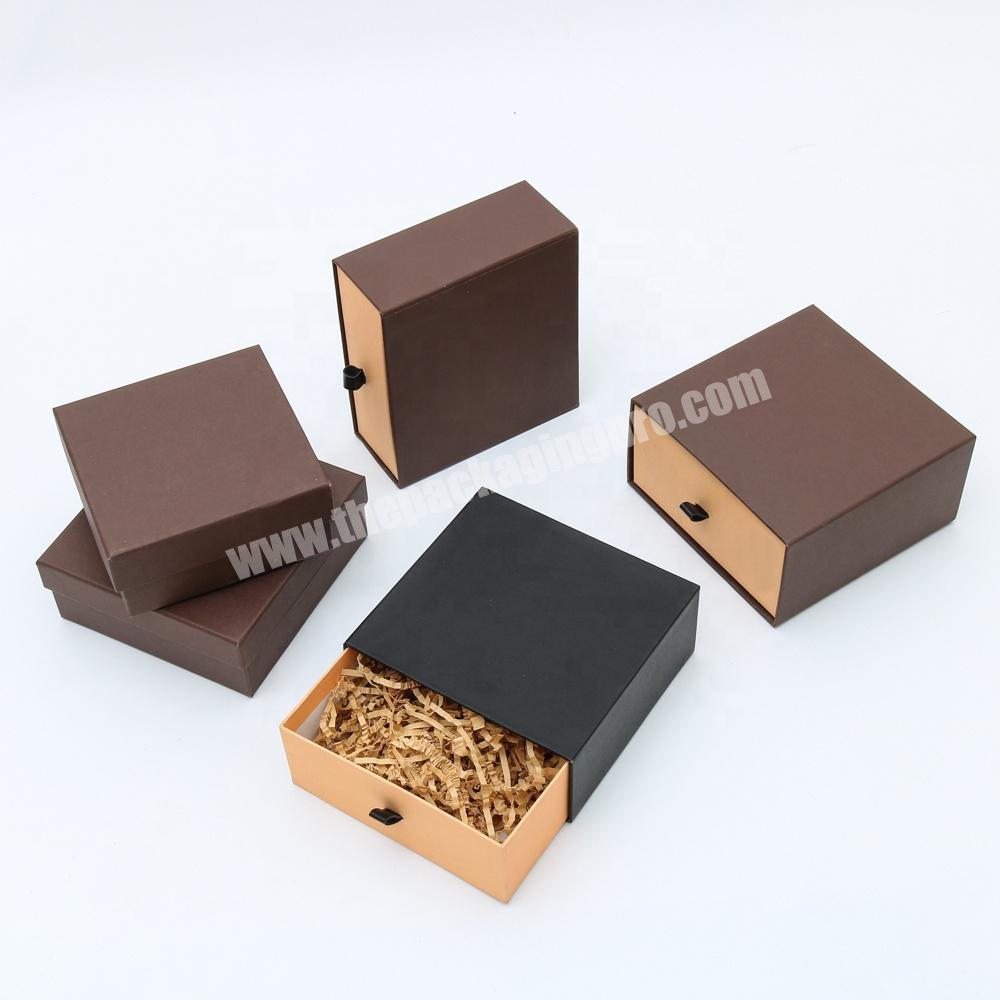 Custom Printing Hard Rigid Cardboard Luxury Sliding Box Design Gift Box Luxury Paper Drawer Box for Jewelry