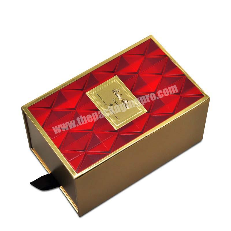Custom Printing Hard Rigid Cardboard Luxury Sliding Box with Pull Handle Gift Sleeve Packaging Box Beauty Packaging Art Paper