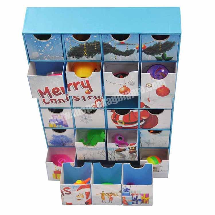Factory Custom Promotional funny toy advent calendar gift box