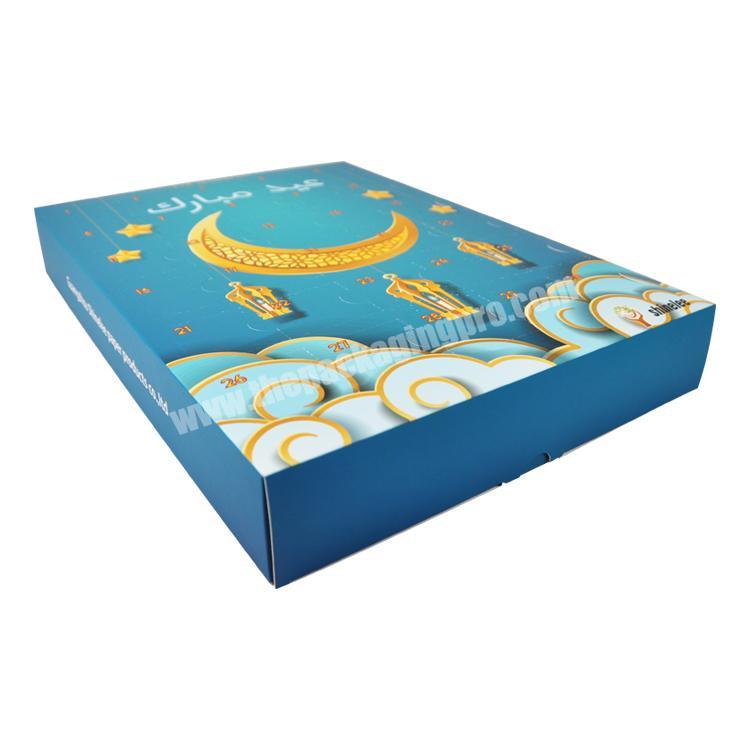 Shop Muslim Design Simple Shaped Paper 30 Days Gift Set Ramadan Advent Calendar Packaging Box