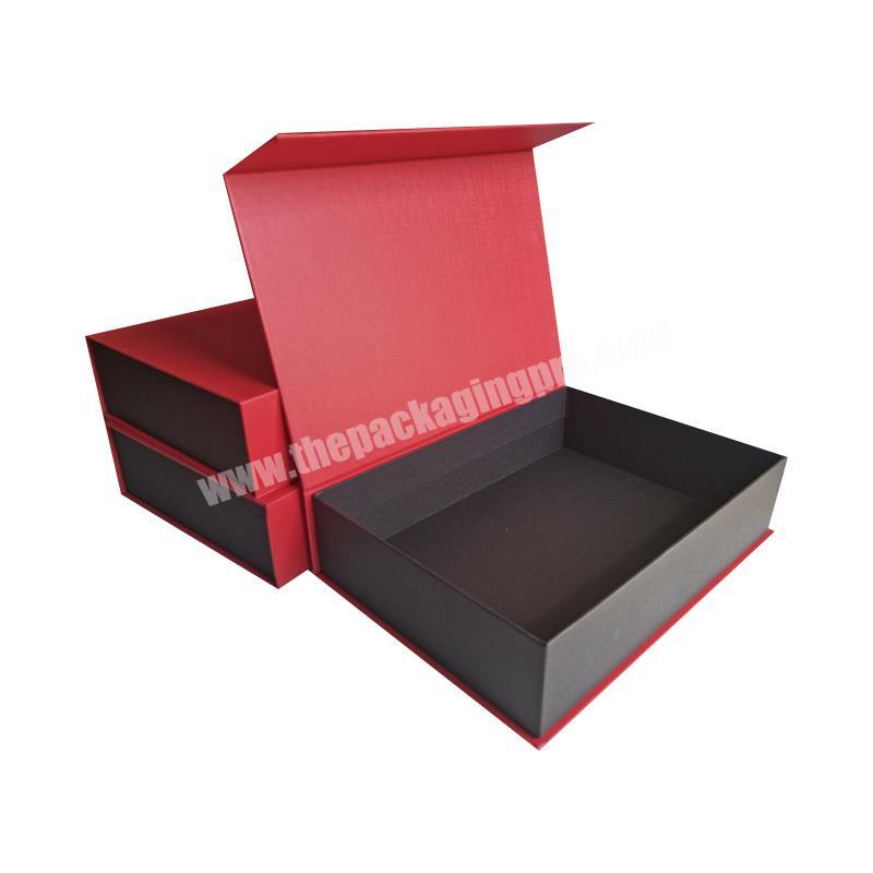 Custom Red Frosted Festival Mooncake Tea Tanabata Gift Storage FlipBook Packaging Box