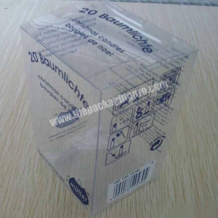 Custom Tuck Top Clear Plastic Pvc Packaging Boxes