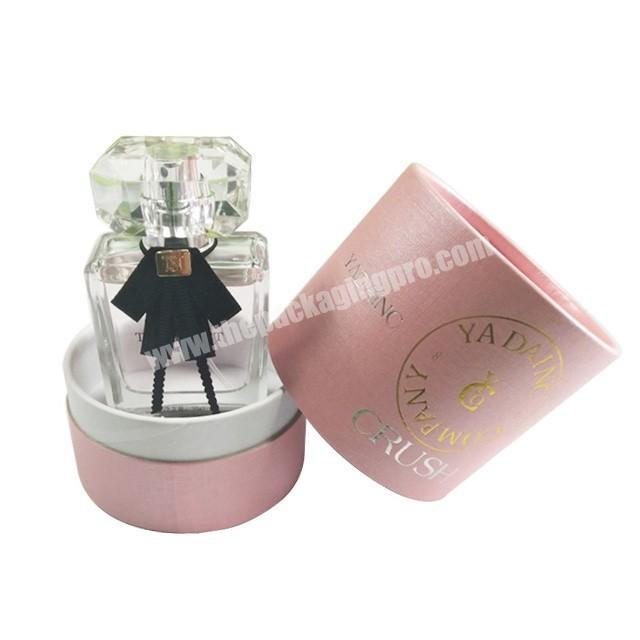Custom beauty eco-friendly round paper luxury cosmetic essential empty perfume bottle with box packaging