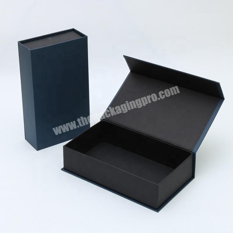 Custom book shape black paper cardboard jewelry gift box