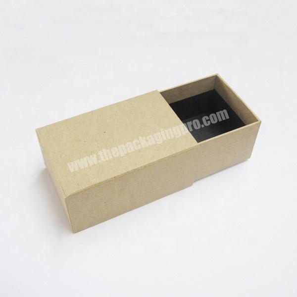 Custom brown kraft paper hard drawer box for jewelry packaging